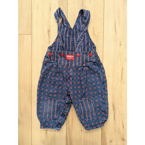 Vintage Osh-kosh Rosebud Overalls - Paper Tag - Picture 1 of 6